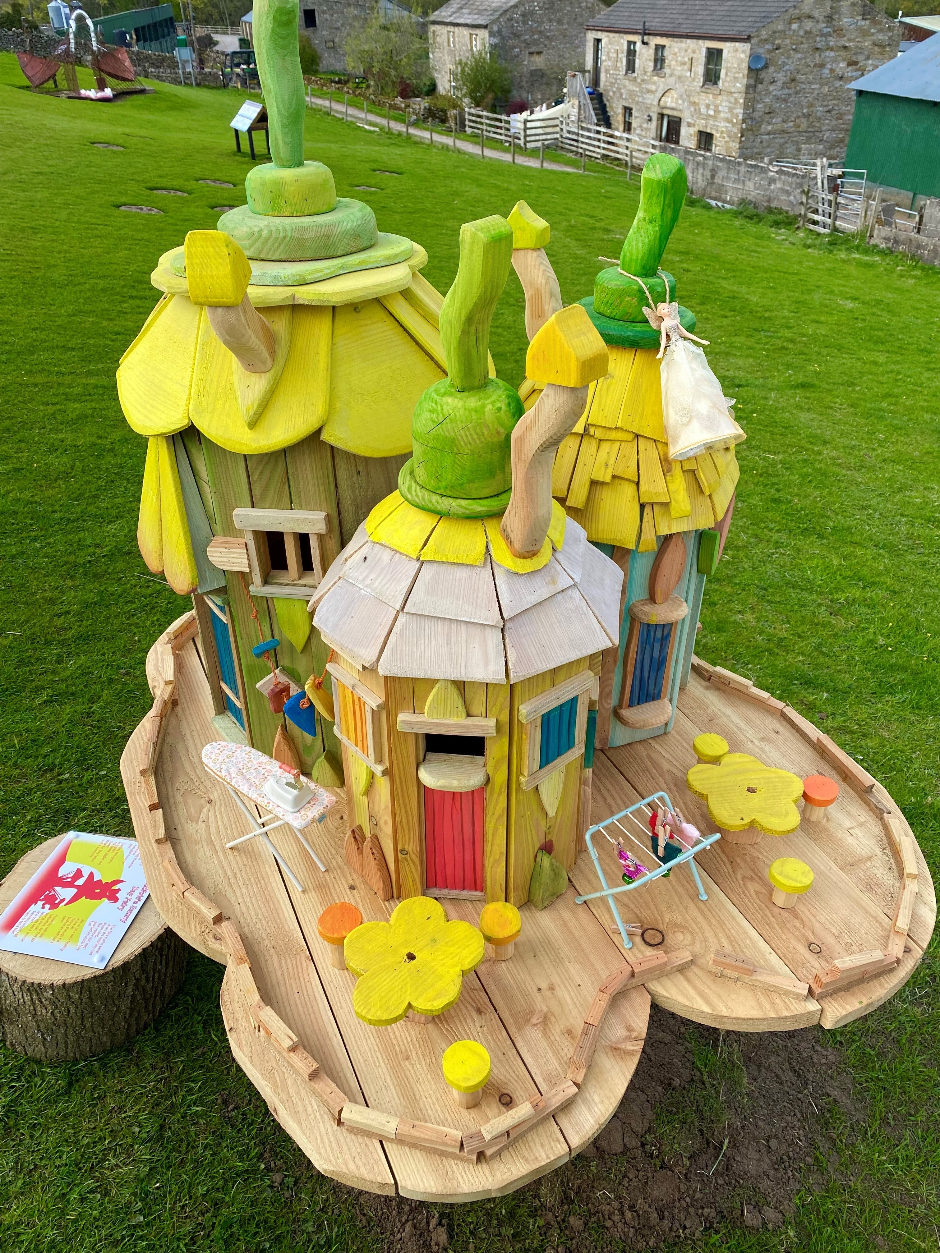 Colourful Hand carved mini house