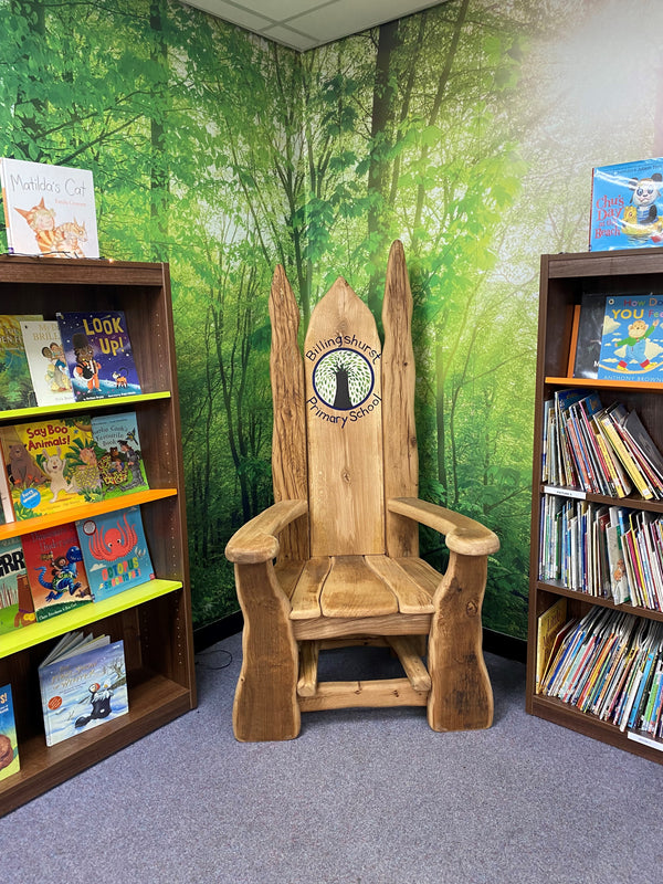 Hand crafted and sustainably sourced wooden story chair