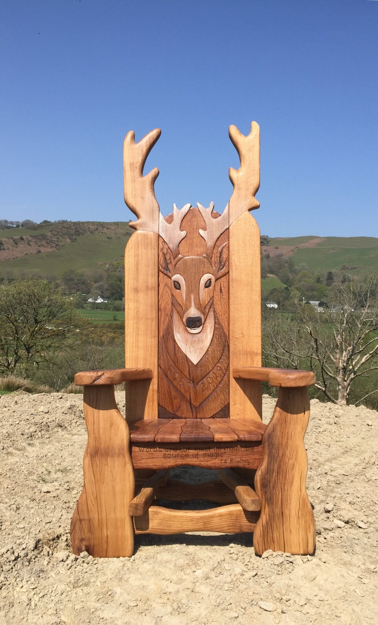 stag storytelling chair for school in south wales