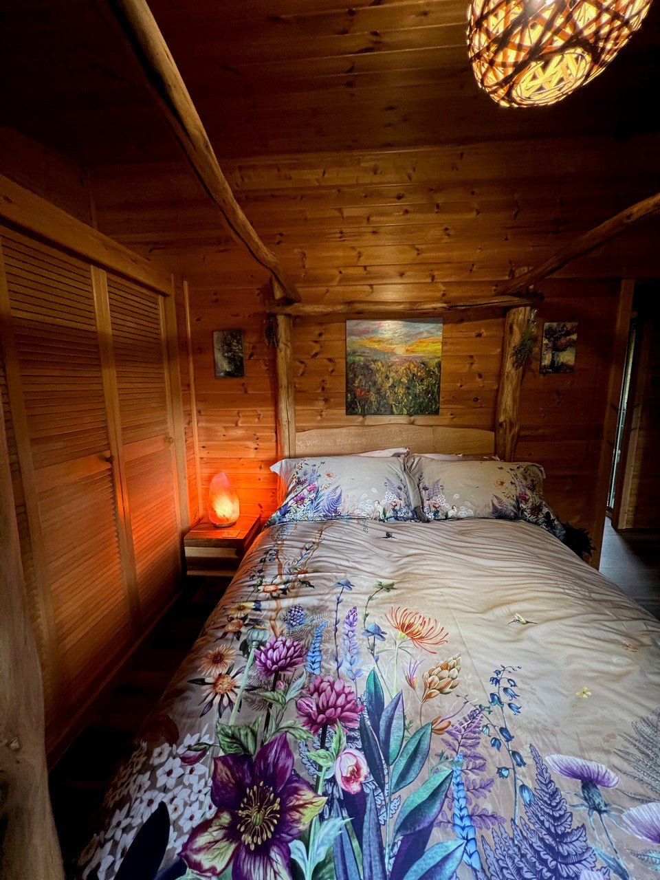 Hand made four poster tree bed