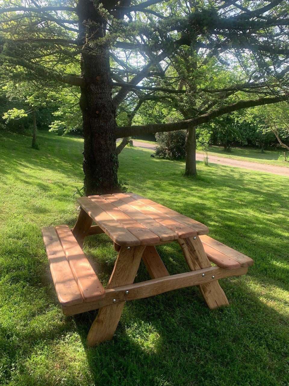 Beautiful handmade picnic bench