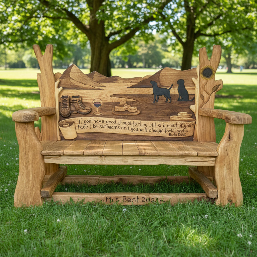 memorial bench for teacher is a school garden