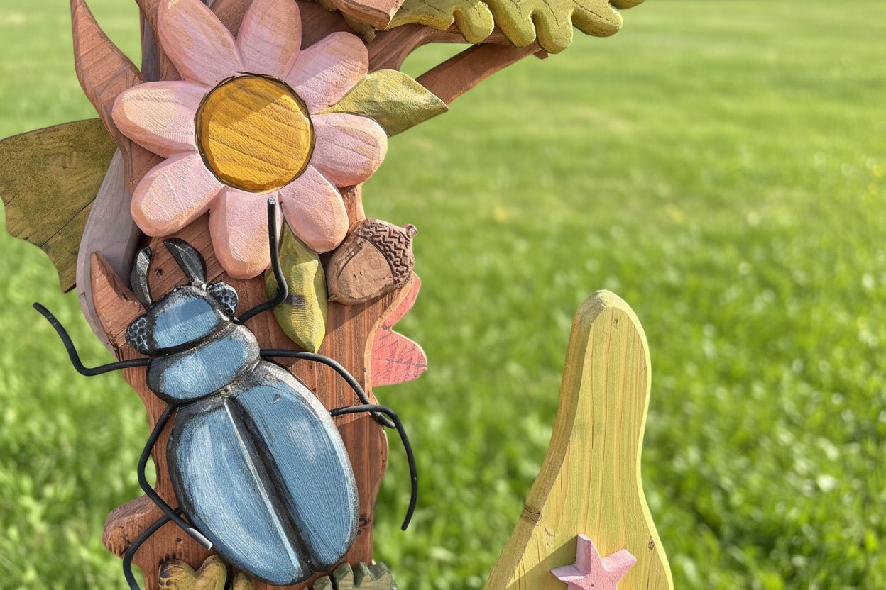 bug archway with beetle in a field