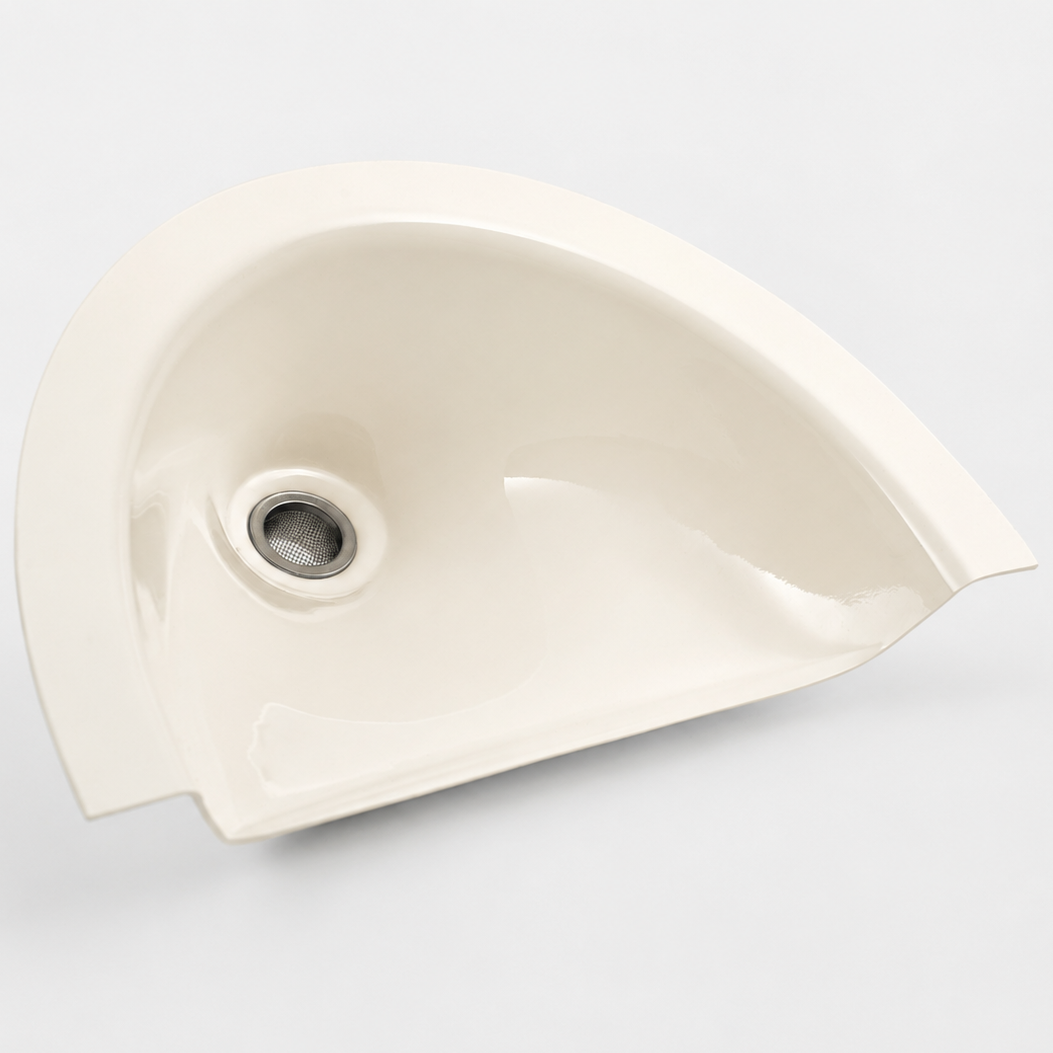 Compact urine separator diverter for composting toilet – white