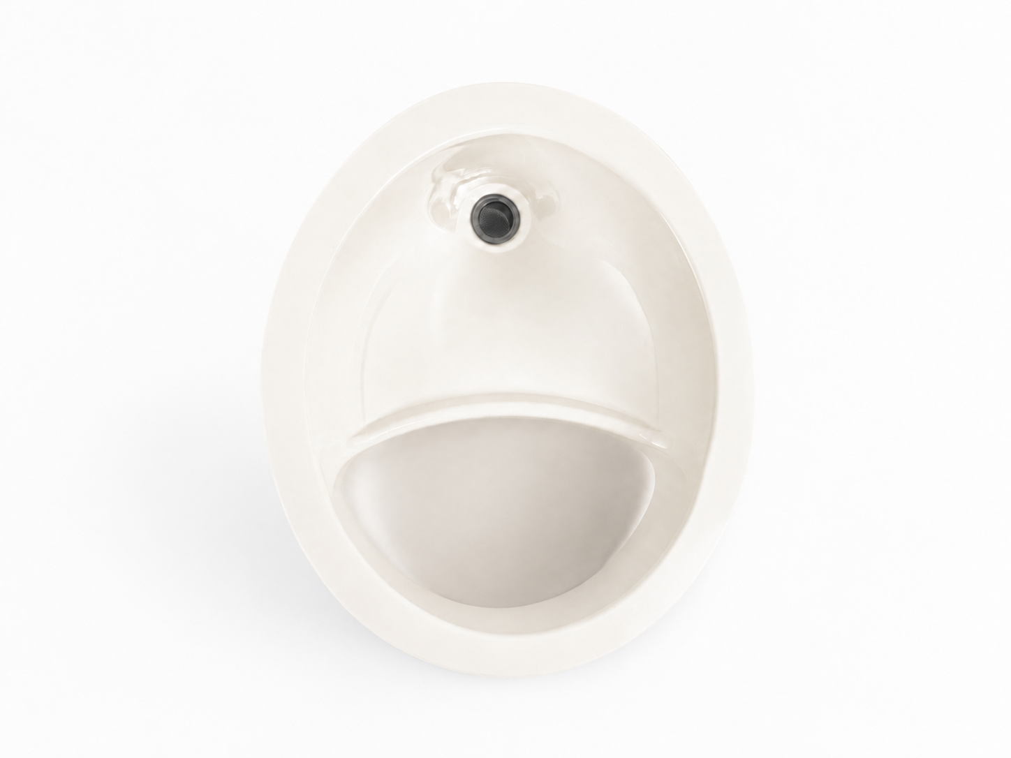 Complete urine diverter top view – white – made in Wales