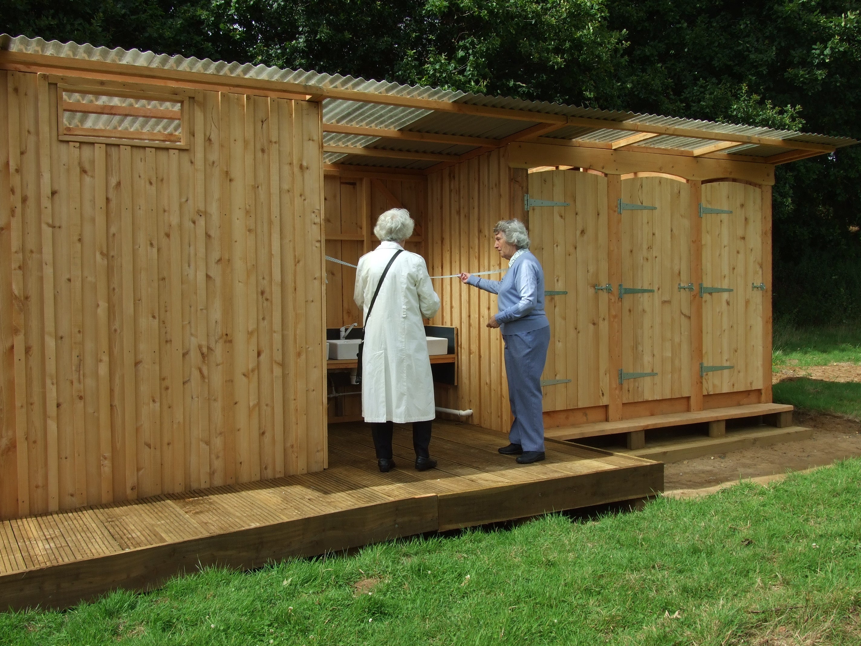 opening ceremony for our compost toilet for scout campsite