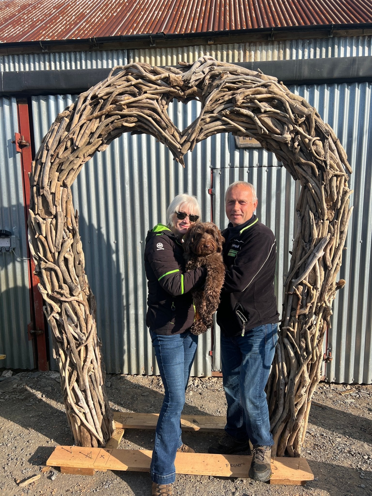 Driftwood Wedding Arch / Wooden Garden Arch - FreeRangeDesigns