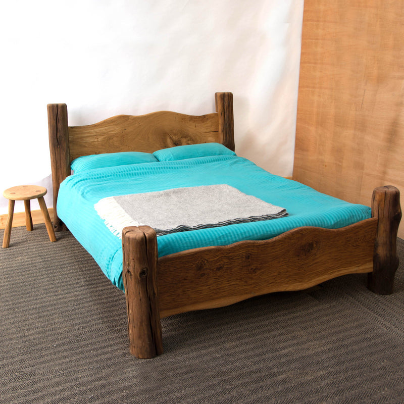 Solid oak hand-carved beds
