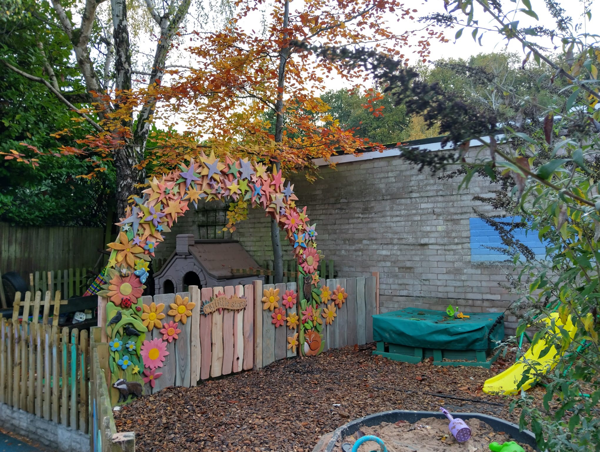 Bespoke wooden nursery arch installed at My Little Stars Nursery