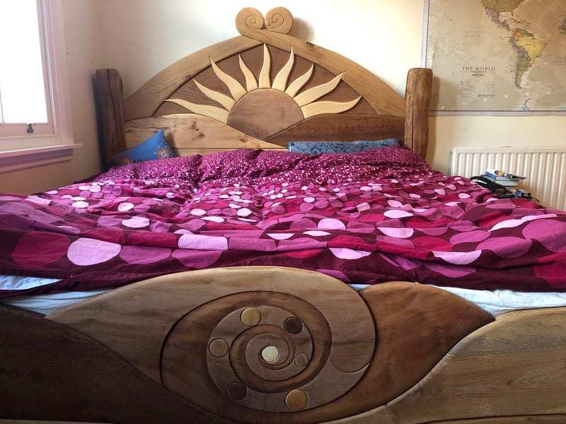 handmade oak bed