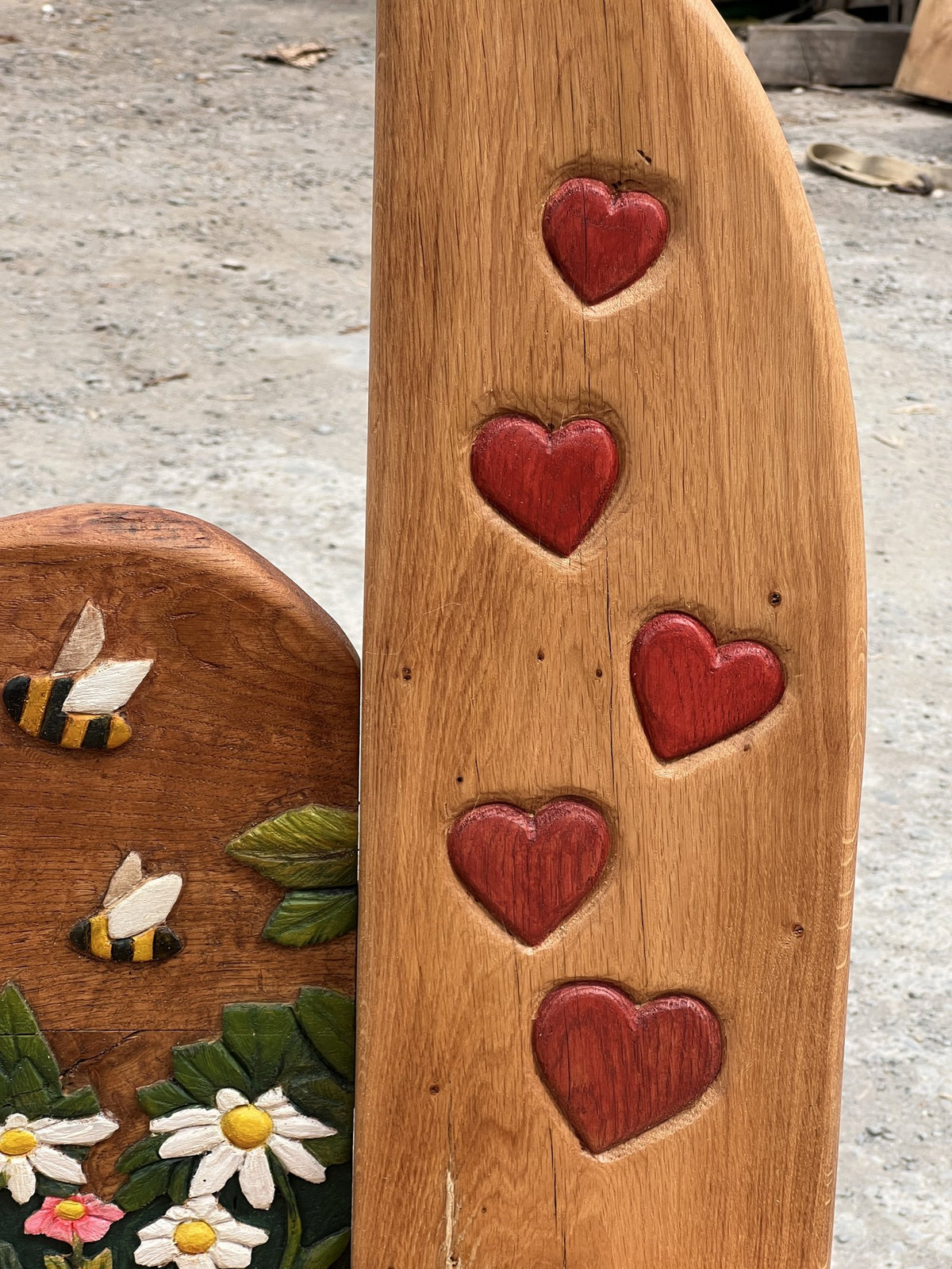 Five hearts, one arm. — Free Range Designs, handmade in Mid Wales