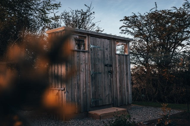 Outdoor shower and  compost toilet unit 