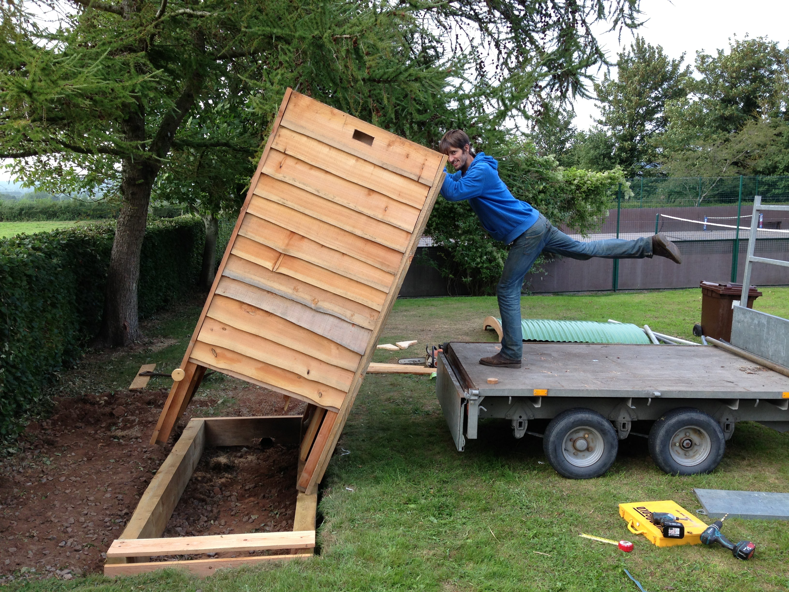 school composting toilet installation