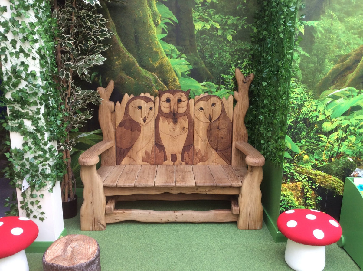 Magical owl story bench for schools