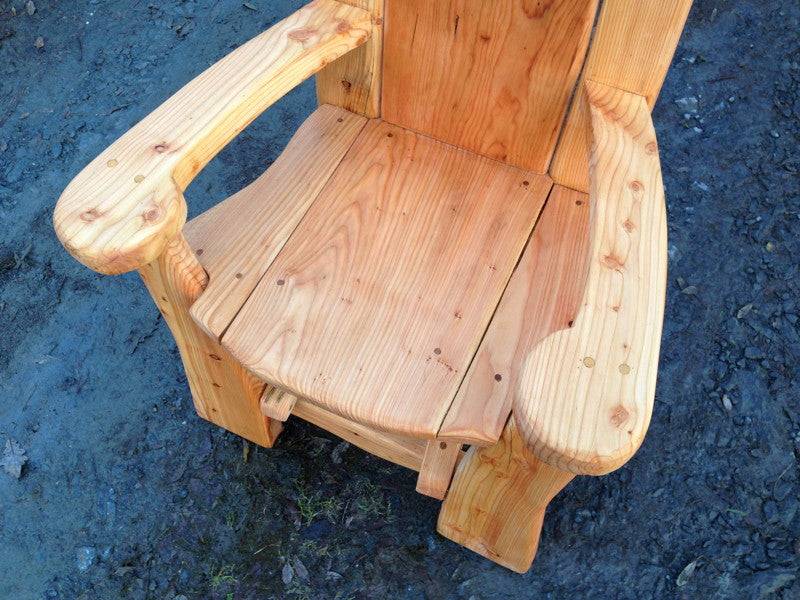 Outdoor carved oak school storytelling chair — pixie woodland handmade in Wales