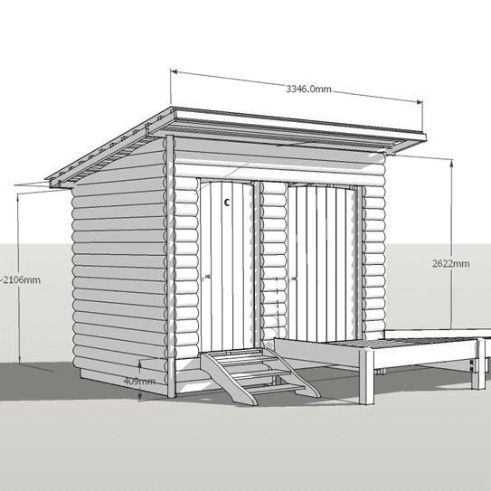 this is a model of our disabled access composting toilet in sketchup