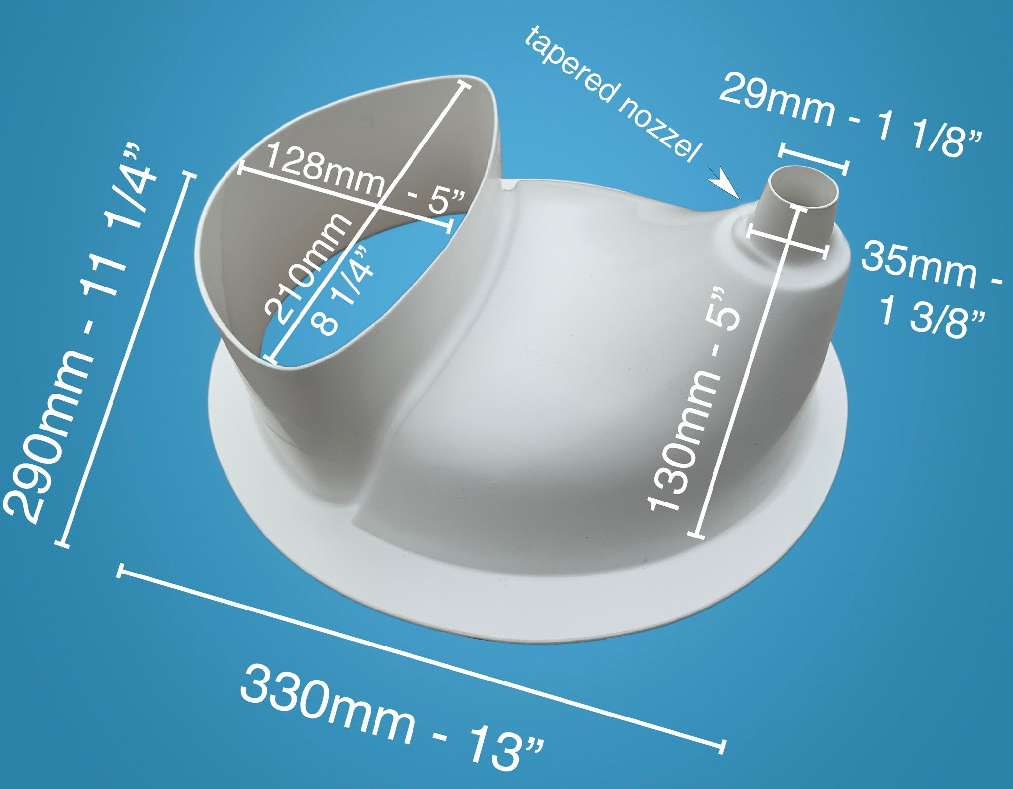 Séparateur d'urine avec dimensions pour toilettes à compost