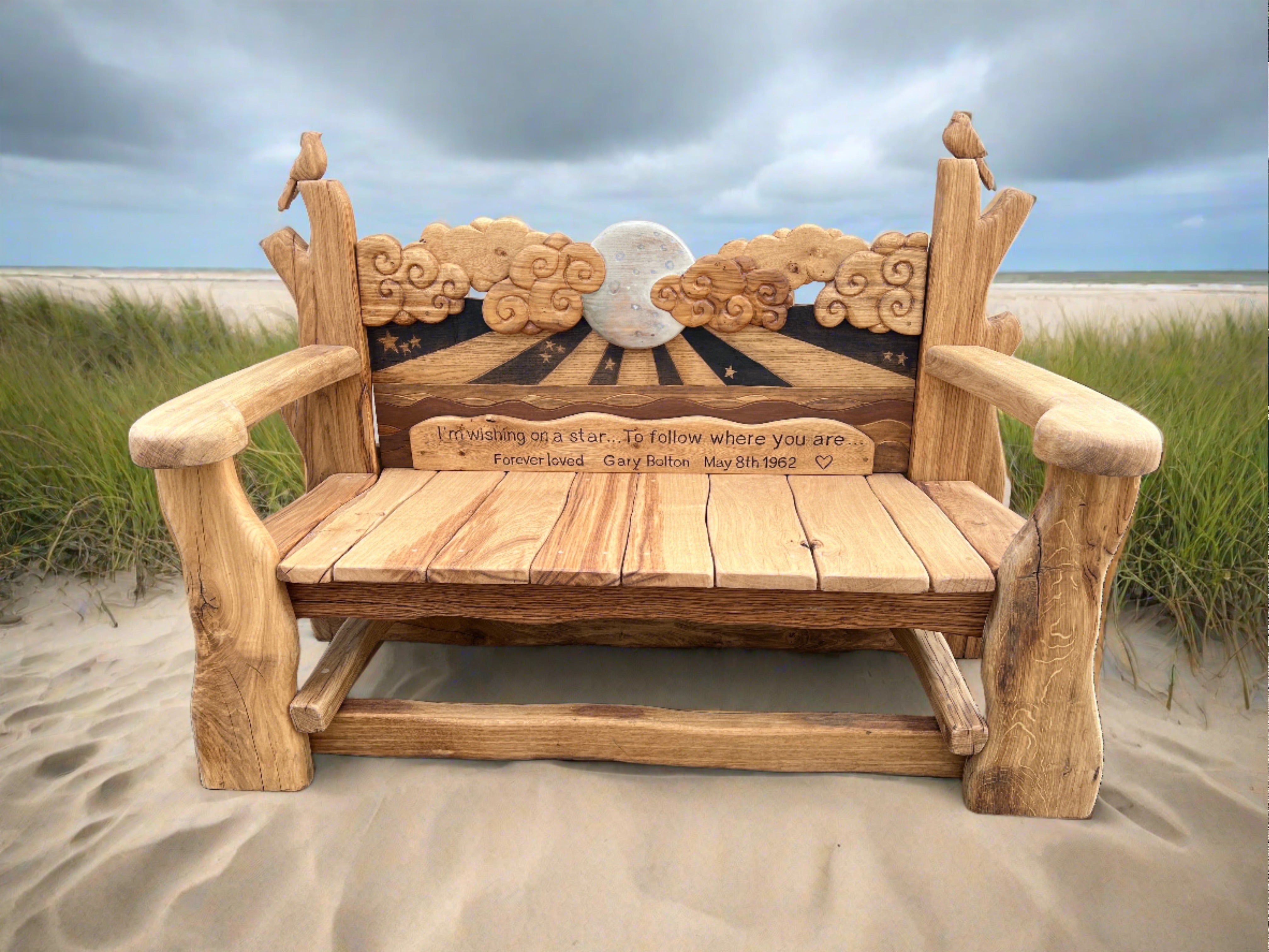 memorial bench for beach