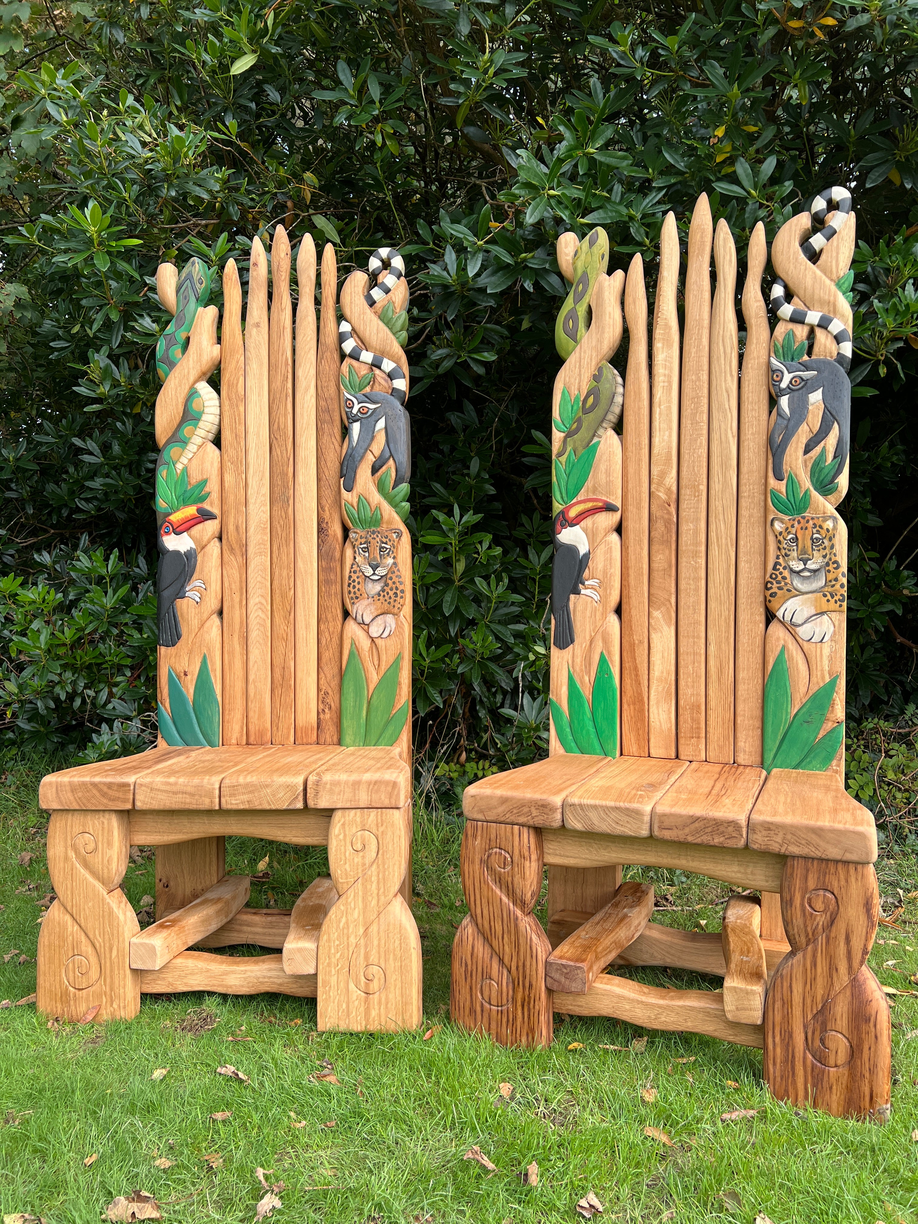 Two Amazon Adventure Storyteller Chairs on grass