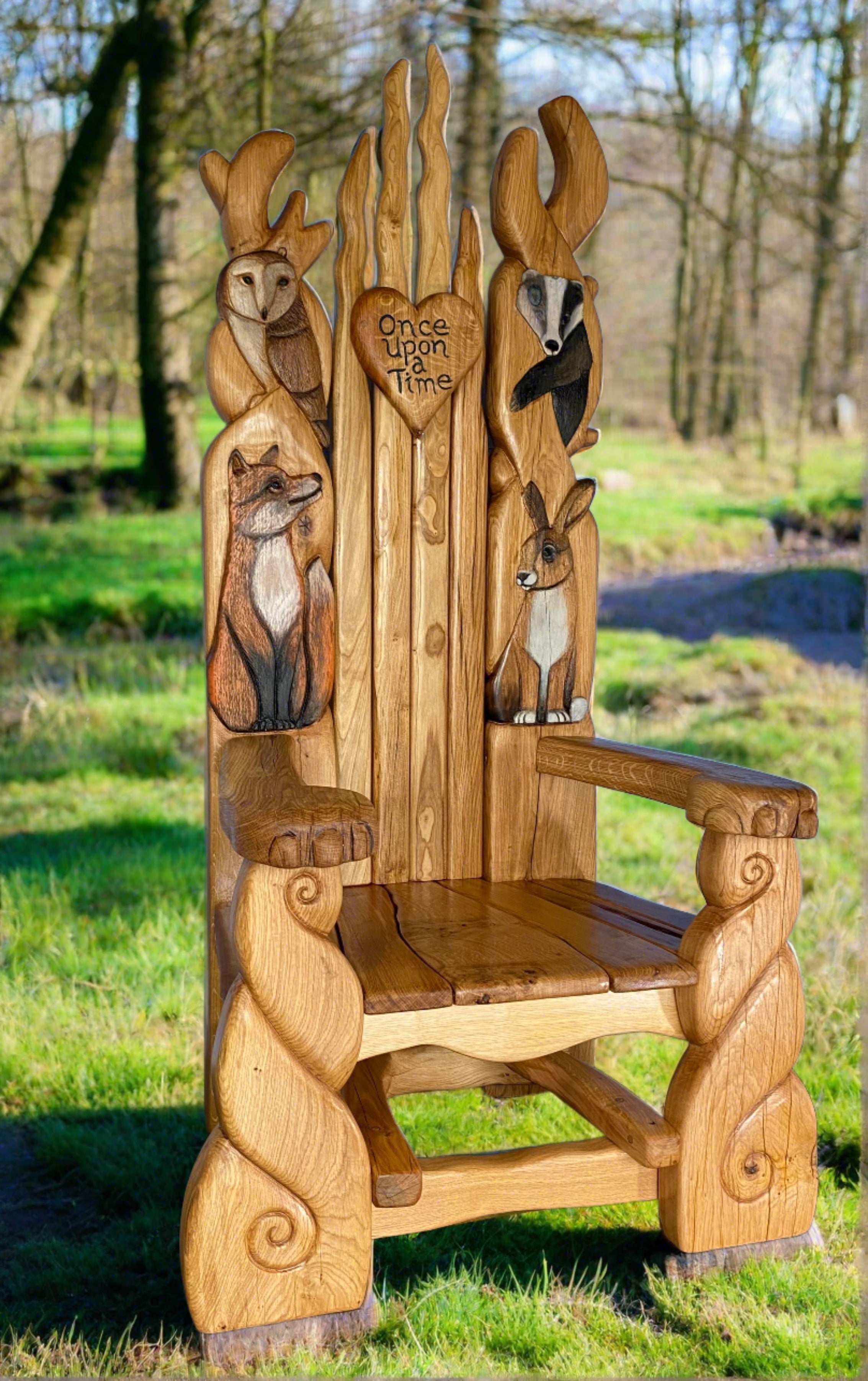 Engraved school storytelling chair