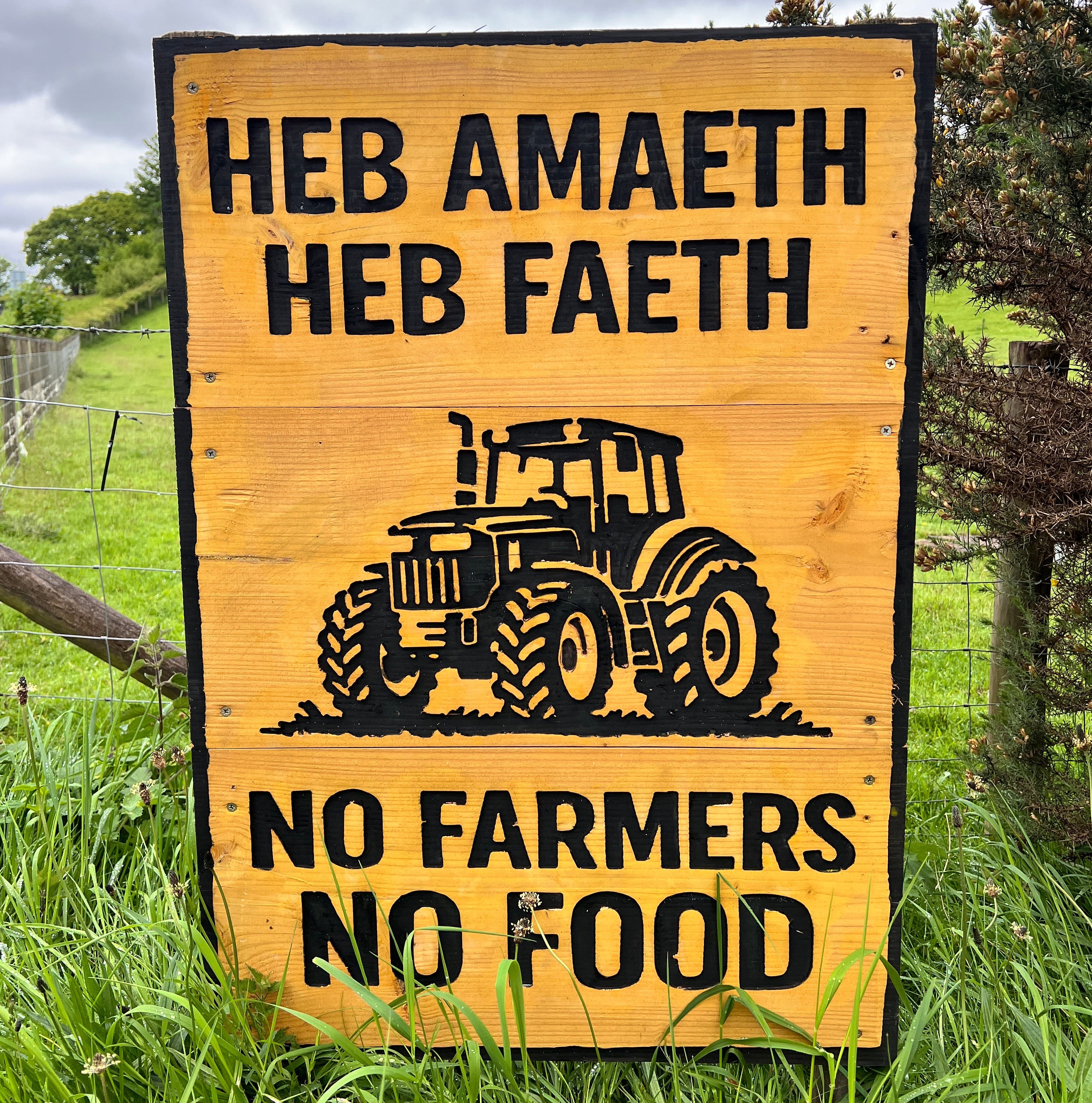 No farmers no food sign 