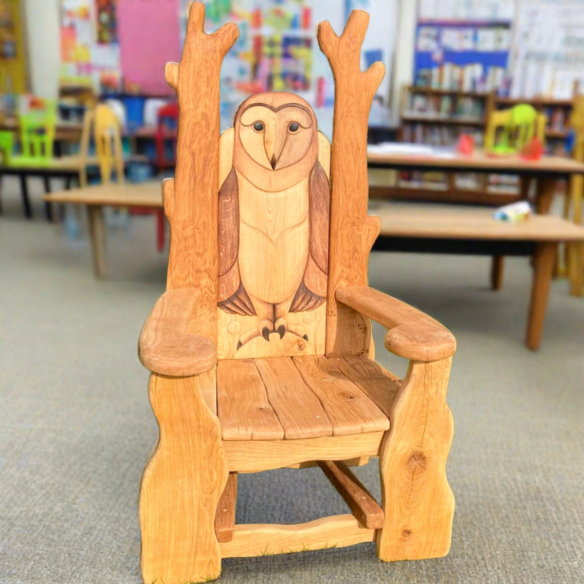 chaise de lecture scolaire pour la bibliothèque