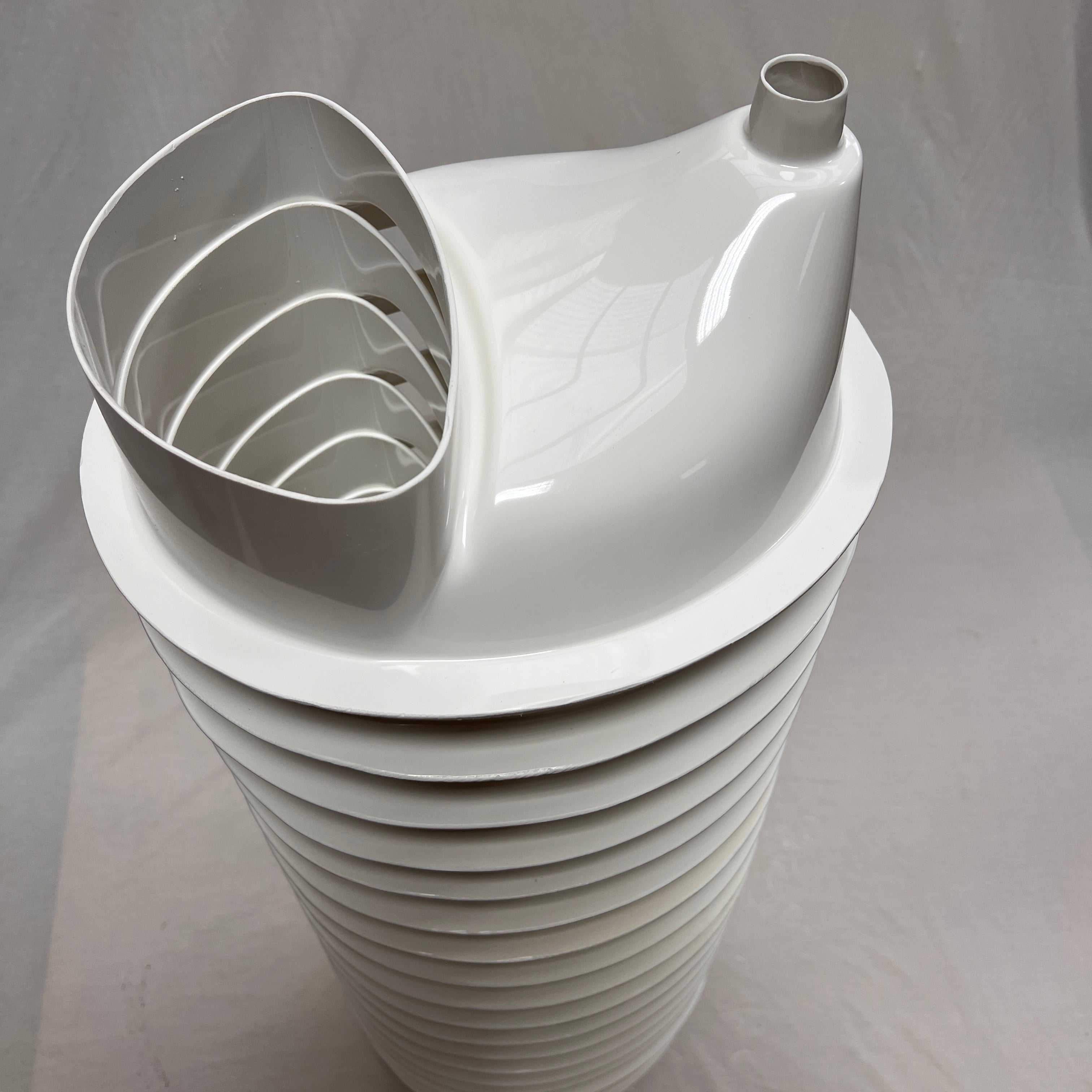 Ten complete urine diverters for compost toilet builds, handmade in Wales by FreeRangeDesigns