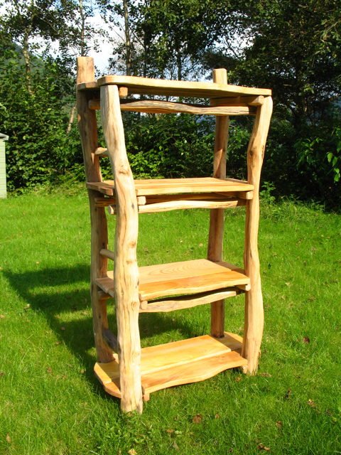 Handcrafted solid oak bone shelf — bespoke natural wood shelving, Wales