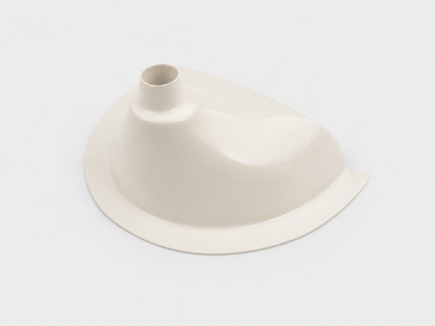 Compact urine separator for dry toilet – white – Free Range Designs
