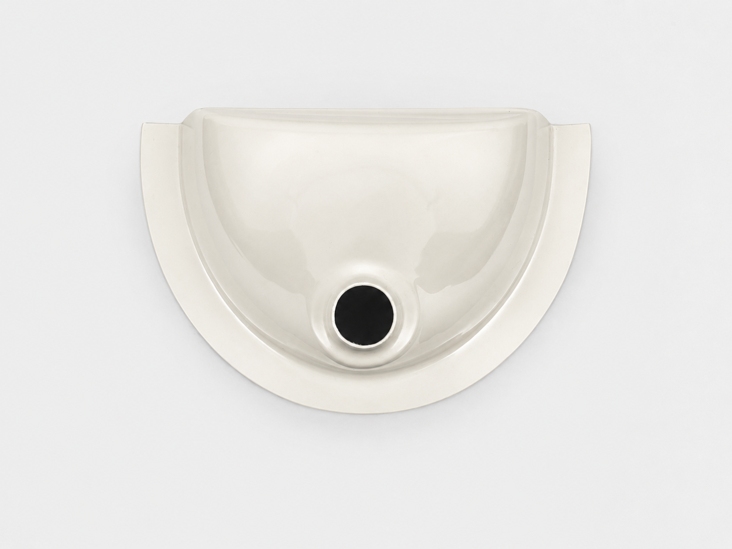 Compact urine diverter outlet detail – white – composting toilet