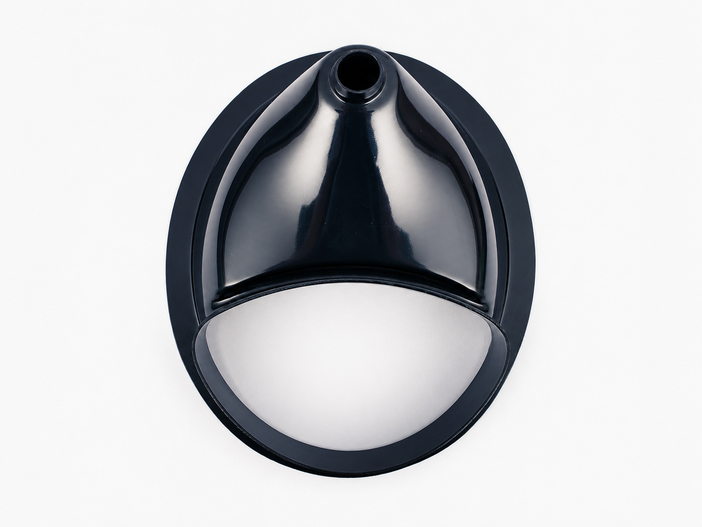 Complete urine diverter outlet detail – black – composting toilet