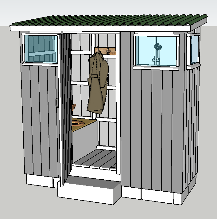 plans de toilettes et de douches à compost