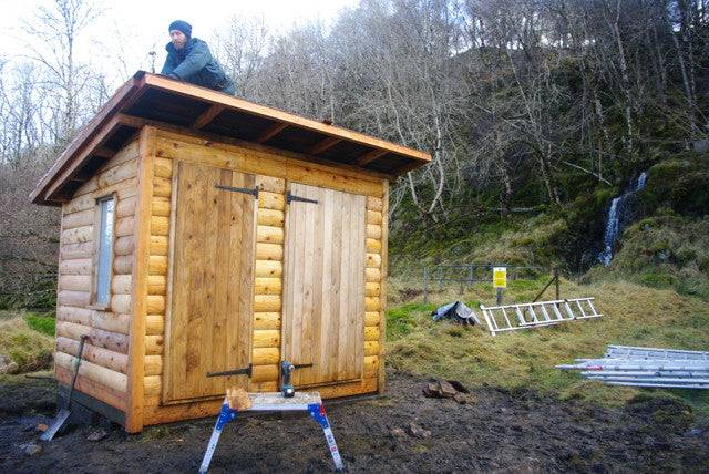 installation of our compost toilet with disabled access 