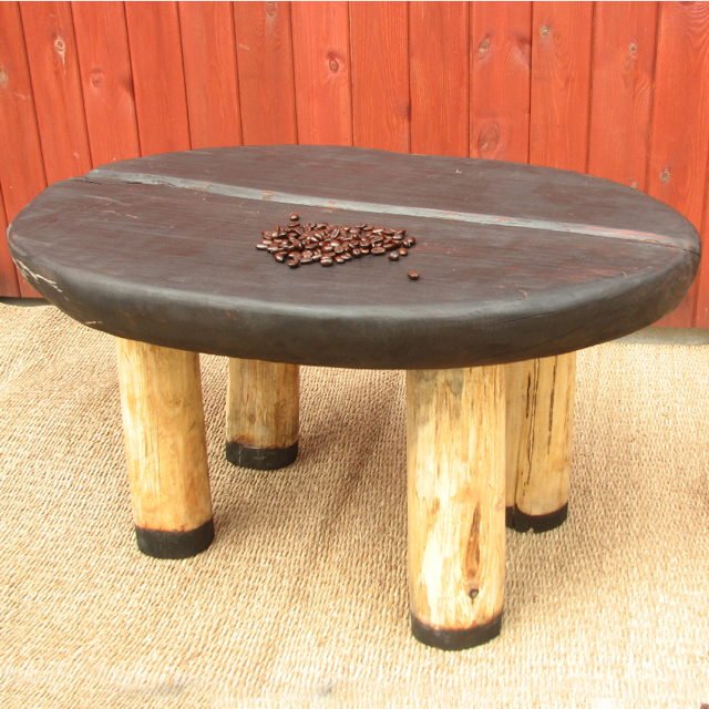 Handmade coffee bean-shaped coffee table — unique designer furniture, Wales