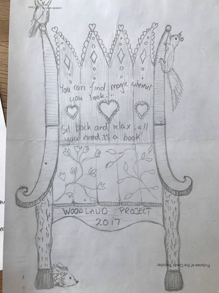 Bespoke carved oak woodland throne chair — design your own storytelling chair, Wales
