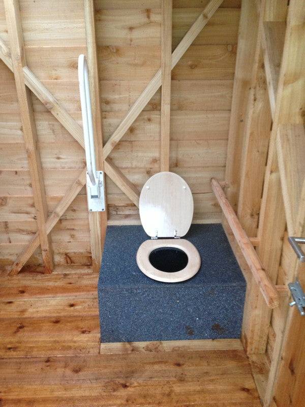 Disabled access compost toilet seat — accessible eco sanitation, Wales