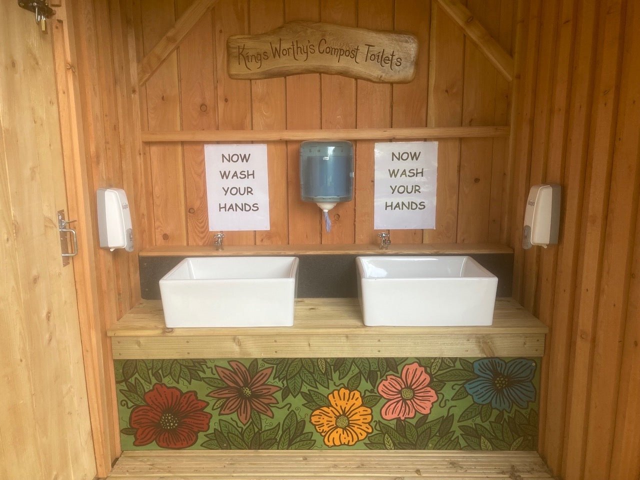 Disabled access compost toilet block — handmade wheelchair accessible eco toilet, Wales