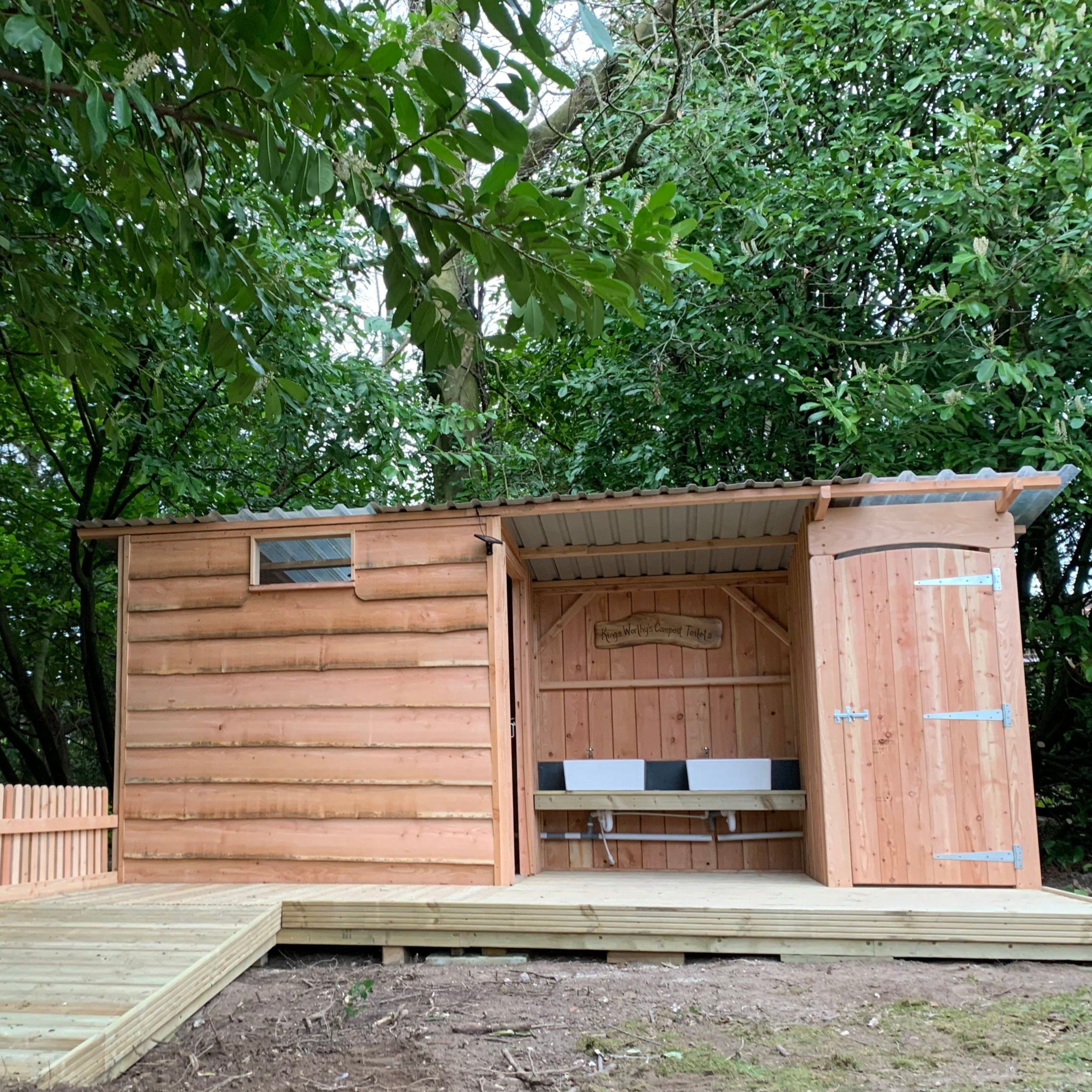 installation of our eco-loo with wheelchair access ramp for community garden