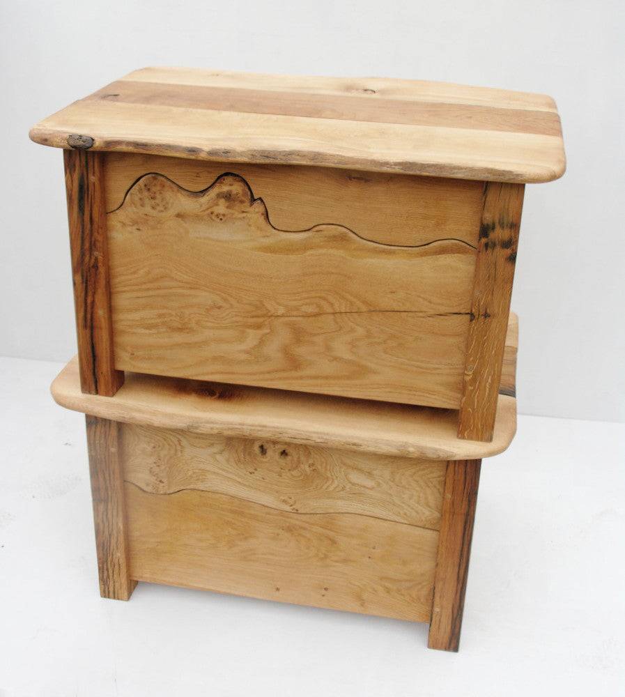 Handmade solid oak blanket box — bespoke driftwood storage, Wales