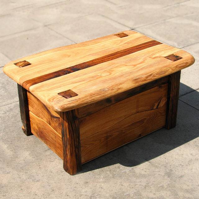 Handmade driftwood blanket box — reclaimed oak, bespoke storage, Wales