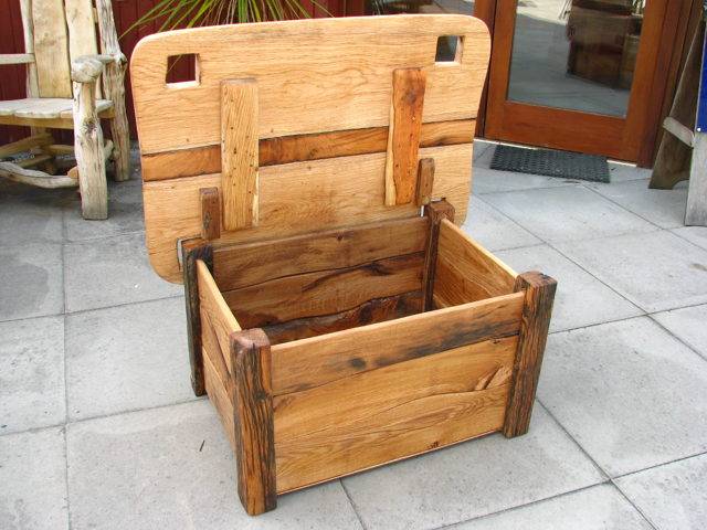 Handmade solid oak blanket box — bespoke natural wood storage, Wales