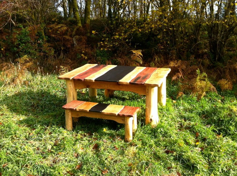 Handmade driftwood dining table top — bespoke natural materials, Wales