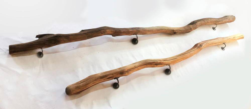 Handcrafted driftwood oak stair bannister with natural branch form — bespoke handrail, Wales