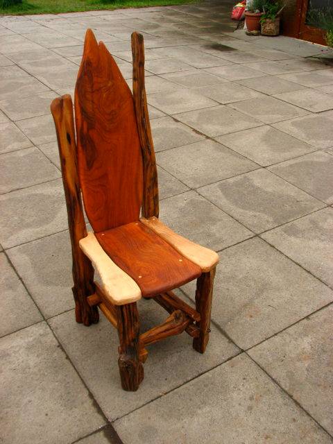 Handcrafted fairy oak dining chair — carved fantasy furniture for homes and schools, Wales