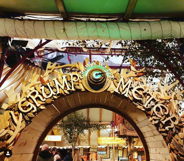 Handmade carved oak archway for visitors centre — bespoke, Wales