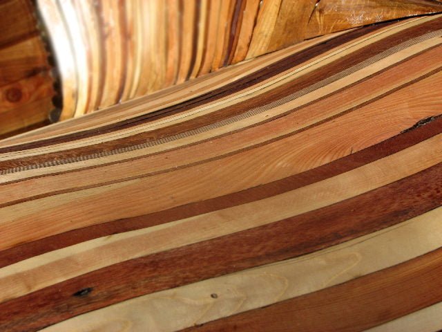 Chaise longue with natural wood frame — unique handcrafted furniture, Wales