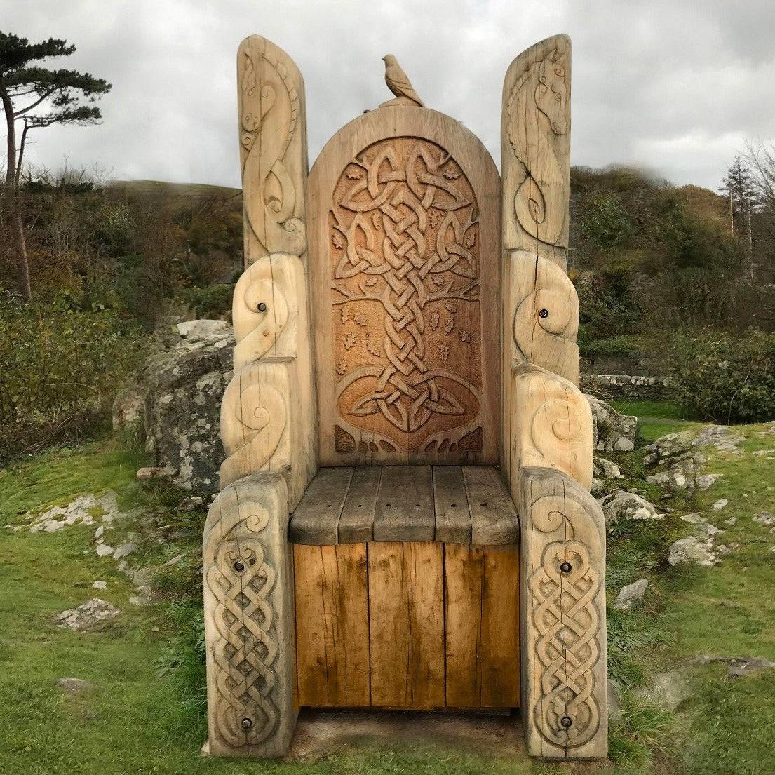 Giant Wooden Welsh Throne