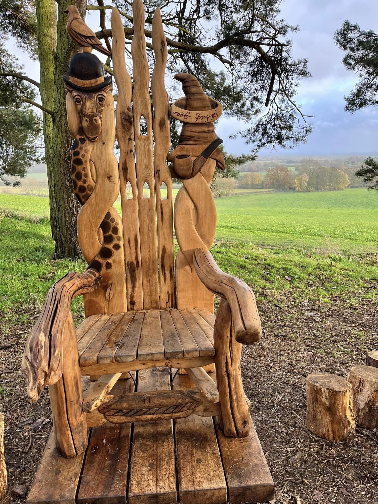 Hand Carved Chairs Celebrating the Animals of the Natural World - FreeRangeDesigns