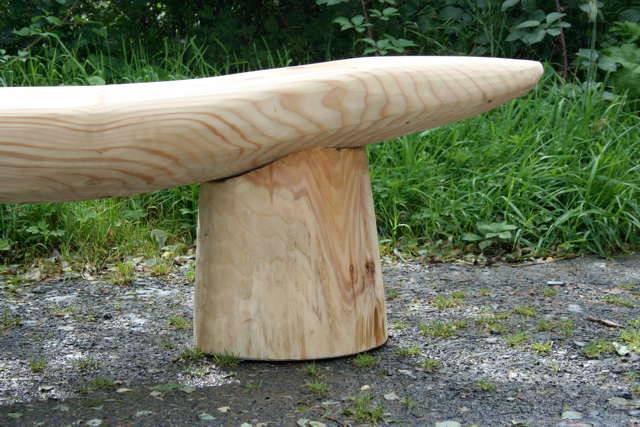 Pair of handmade driftwood stools — hand-carved natural wood seating, bespoke, Wales