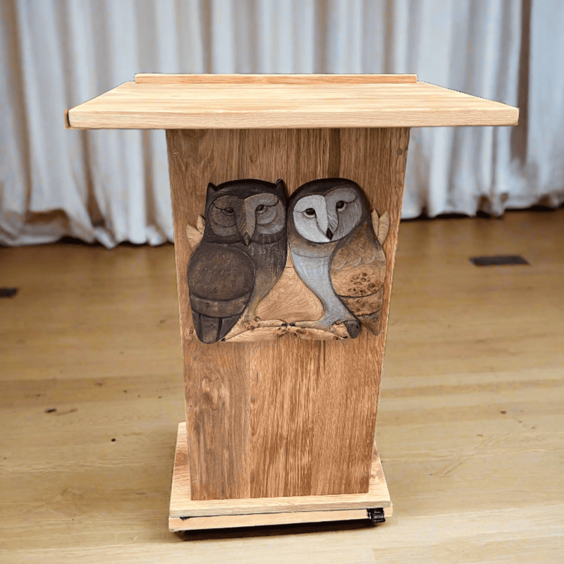 Owl School Lectern on Wheels | Free Ranging Designs